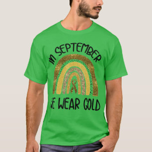 T-shirt En Septembre Nous Portons Gold Childhood Cancer se