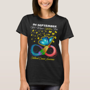 T-shirt En Septembre Nous Portons Jaune Pour Le Cancer De