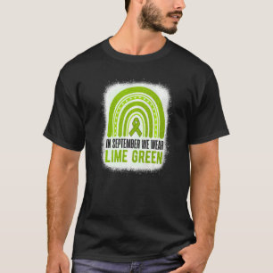 T-shirt En Septembre Nous Portons Lime Green Rainbow Lymph