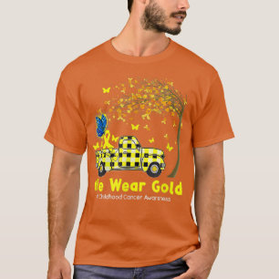 T-shirt En Septembre Nous Portons Or Camion Cancer Enfance
