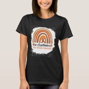 T-shirt En Septembre Nous Portons Orange Bleached Rainbow