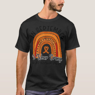 T-shirt En Septembre Nous Portons Orange Femmes Leucémie