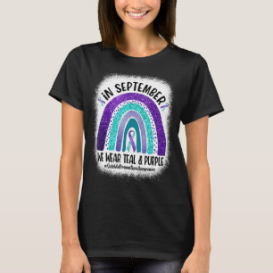 T-shirt En Septembre Nous Portons Turquoise Violet Suicide
