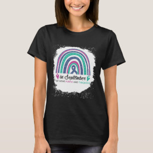 T-shirt En Septembre Nous Portons Violet Et Turquoise Blea