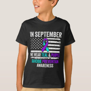 T-shirt En septembre, portez le bleu sarcelle pour la prév