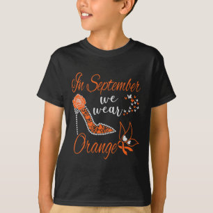 T-shirt En septembre We Wear Orange Leukemia Awareness Mon