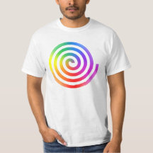 T-shirt en spirale d'arc-en-ciel