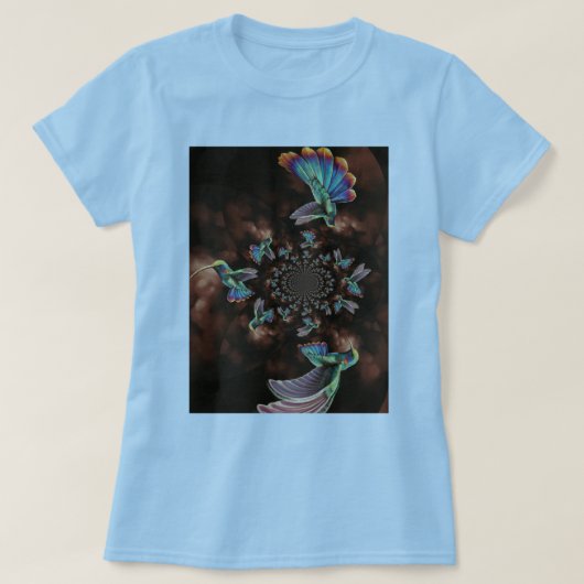 T-shirt en spirale de colibri (Design devant)