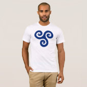 T-shirt en spirale triple celtique (Devant entier)