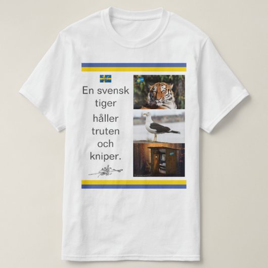 T-shirt — En svensk tiger (Design voorkant)