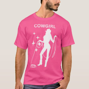 T-shirt En-tête de cowgirl Rodeo Roper Sheep Roper