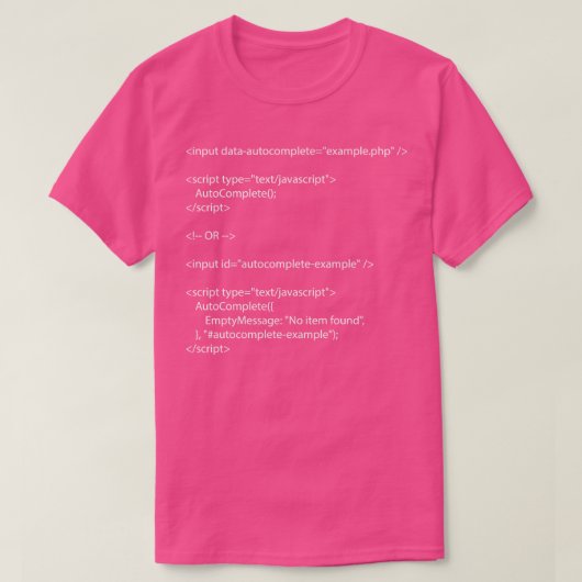 T-shirt En-tête Jsautocomplete 1 (Design devant)