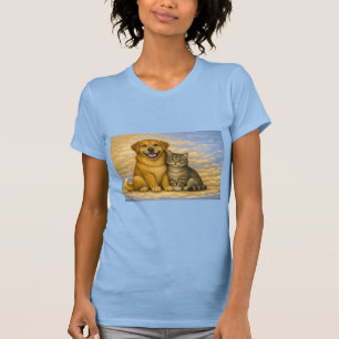 T-shirt en toile Bella+Canvas avec chiens et chats