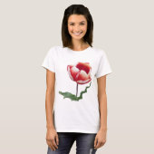 T-shirt en toile Bella Tulip Rouge et Blanc (Devant entier)