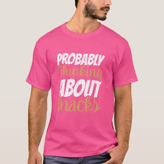 T-shirt En train de penser aux snacks 2 (Devant)