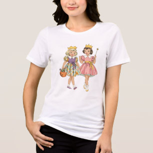 T-shirt En Tri-matière 1950 Trick ou Treat Girls Princess Halloween