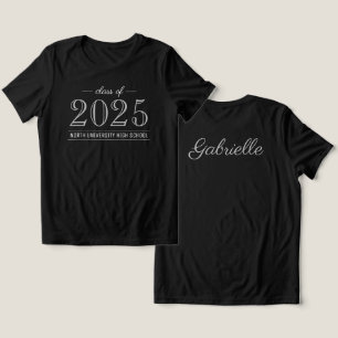 T-shirt En Tri-matière 2022 Elegant Black and Grey Custom Graduation