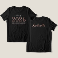 2022 Élégant Rose Gold Noir Diplômé sur mesure
