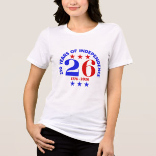 T-SHIRT  EN TRI-MATIÈRE 250 ANS D'INDÉPENDANCE