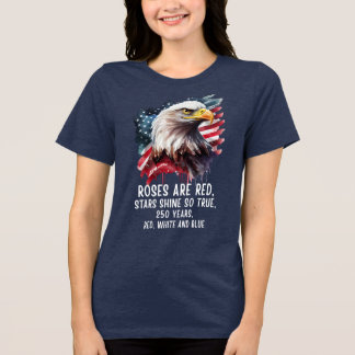 T-shirt En Tri-matière 250 Ans Rouge Blanc & Bleu Patriotique