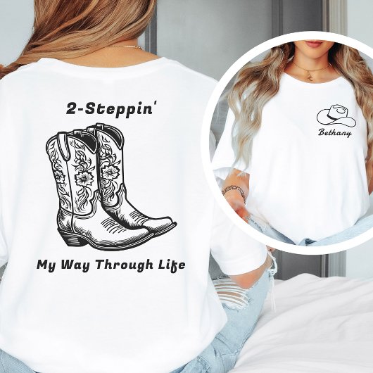 T-shirt En Tri-matière 2 Steppin' My Way Through Life Western Dance Tee
