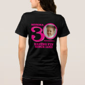 T-shirt En Tri-matière 30e anniversaire double face photo nom rose (Verso)