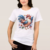 T-shirt En Tri-matière 4 juillet Poulet Clipart-61531 (Recto)