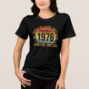 T-shirt En Tri-matière 50 ans vintage 1976 50e anniversaire