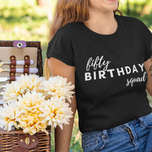 T-shirt En Tri-matière 50 Typographie de l'Escouade d'anniversaire Simple