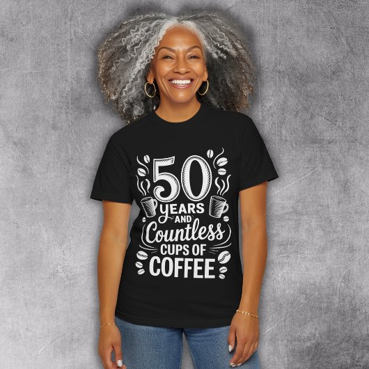 T-shirt En Tri-matière 50 Years and Countless Cups of Coffee