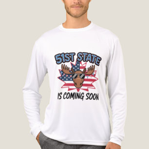 T-shirt En Tri-matière 51e Cool d'Etat Moose USA Drapeau Humour politique