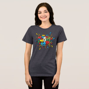 T-shirt En Tri-matière 5e anniversaire coloré