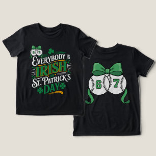 T-shirt En Tri-matière 67 baseball noeud St Patrick jour de chance sports
