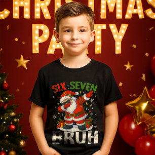T-shirt En Tri-matière 67 Meme Six Seven Bruh Drôle de Noël 6 7