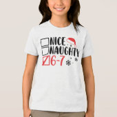 T-shirt En Tri-matière “6 7” Santa Christmas Checklist: (Recto)