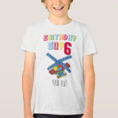 T-shirt En Tri-matière 6 ans | Bâtiment Bâtiment Anniversaire personnalis (Recto)