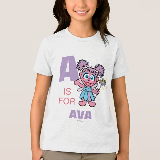 T-shirt En Tri-matière A est pour Abby Cadabby Personnalisé (Recto)