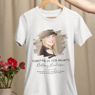 T-shirt En Tri-matière À jamais dans nos cœurs Mémorial photo