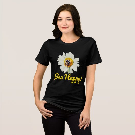 T-shirt En Tri-matière Abee Happy - Daisy gaie & Jolie Bee Design (Recto plein)