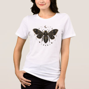 T-shirt En Tri-matière Abeille Lunaire Céleste - Abeille Mystique Cosmiqu