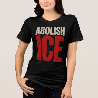 T-shirt En Tri-matière Abroger ICE Minimaliste Protestation Typographie D