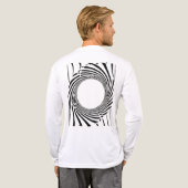 T-shirt En Tri-matière Abstract Black Hole Spiral Line Art  (Verso complet)