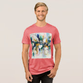 T-shirt En Tri-matière Abstract Gold and Green (Recto plein)