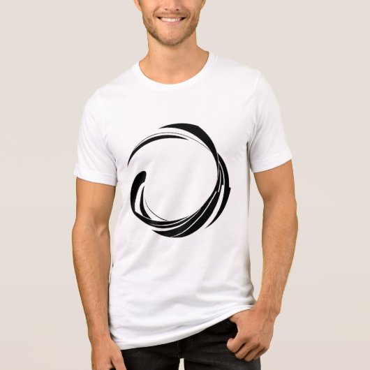 T-shirt En Tri-matière Abstract Swirl Circle Design – curved ring artwork (Recto)