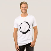T-shirt En Tri-matière Abstract Swirl Circle Design – curved ring artwork (Recto plein)