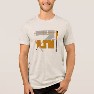 T-shirt En Tri-matière Abstrait géométrique d'inspiration MCM noir gris o