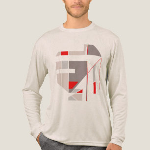 T-shirt En Tri-matière Abstrait géométrique rouge gris circulaire MCM