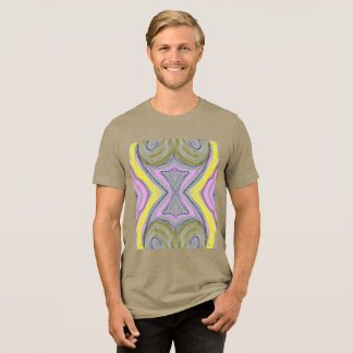 T-shirt En Tri-matière abstrait jaune