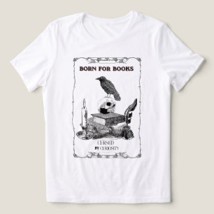T-shirt En Tri-matière Académie Sombre Crâne de Corbeau Vintage Esthétiqu