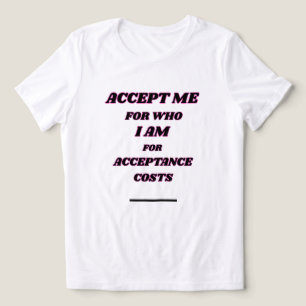 T-SHIRT  EN TRI-MATIÈRE ACCEPTEZ-MOI GRAPHIQUE MOTIVATIONNEL BLANC POUR FE